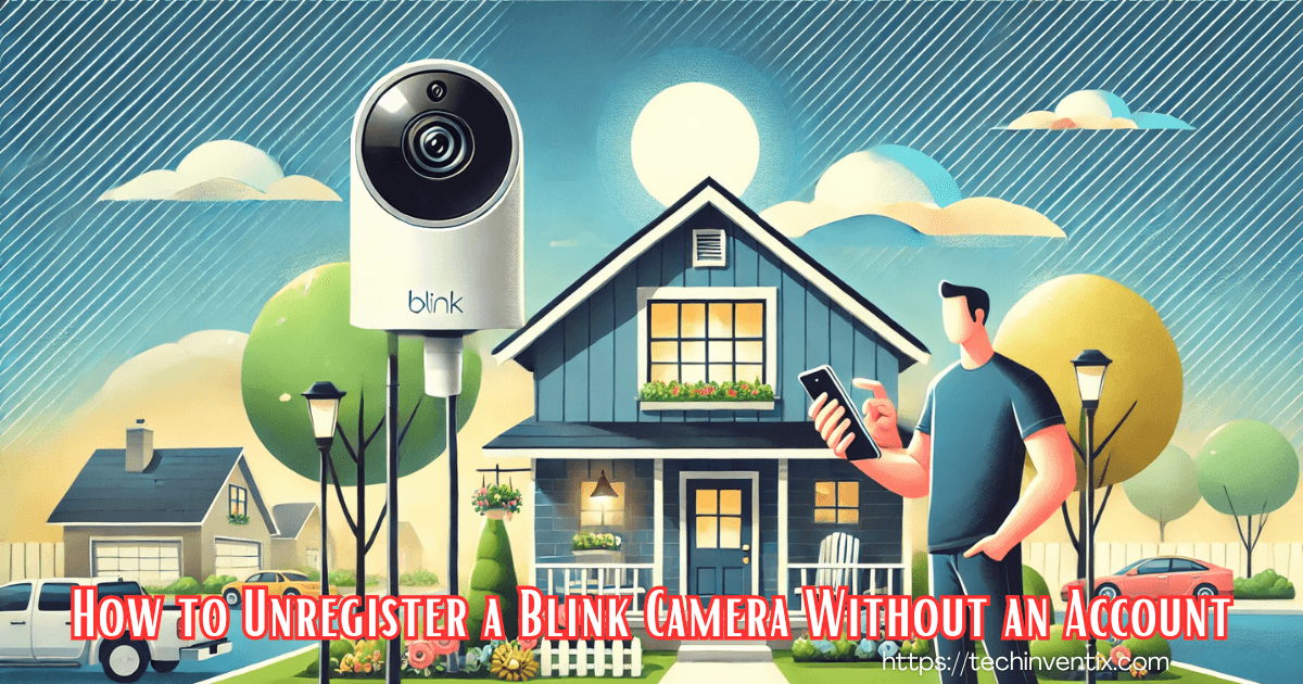 How to Unregister a Blink Camera Without an Account